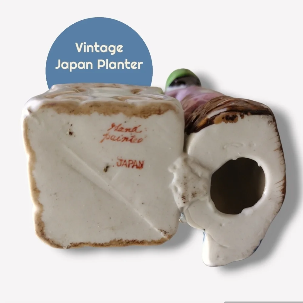 Vintage Japan Asian People Planter